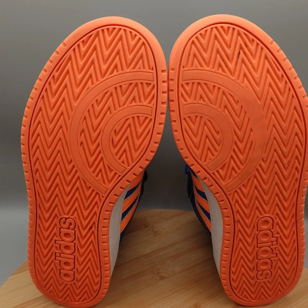 Adidas Size 6 Hoops Mid 3.0 GZ7769 Unisex Kids Blue/Orange Basketball Shoes Flaw